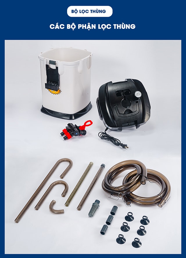 Lọc Thùng Bể Cá – Bể Thủy Sinh HOPAR 2218 Cho Bể 100-300 L Nước