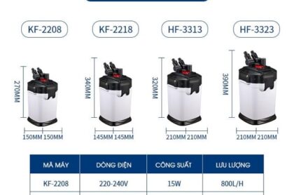 Lọc Thùng Bể Cá – Bể Thủy Sinh HOPAR 2218 Cho Bể 100-300 L Nước