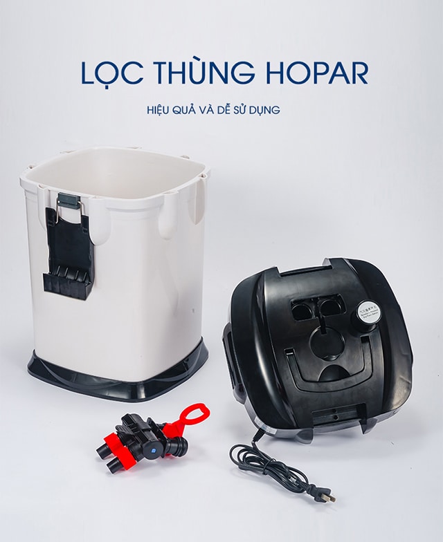 Lọc Thùng Bể Cá – Bể Thủy Sinh HOPAR 2218 Cho Bể 100-300 L Nước