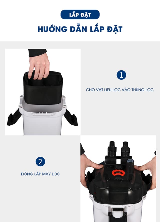 Lọc Thùng Bể Cá – Bể Thủy Sinh HOPAR 2218 Cho Bể 100-300 L Nước